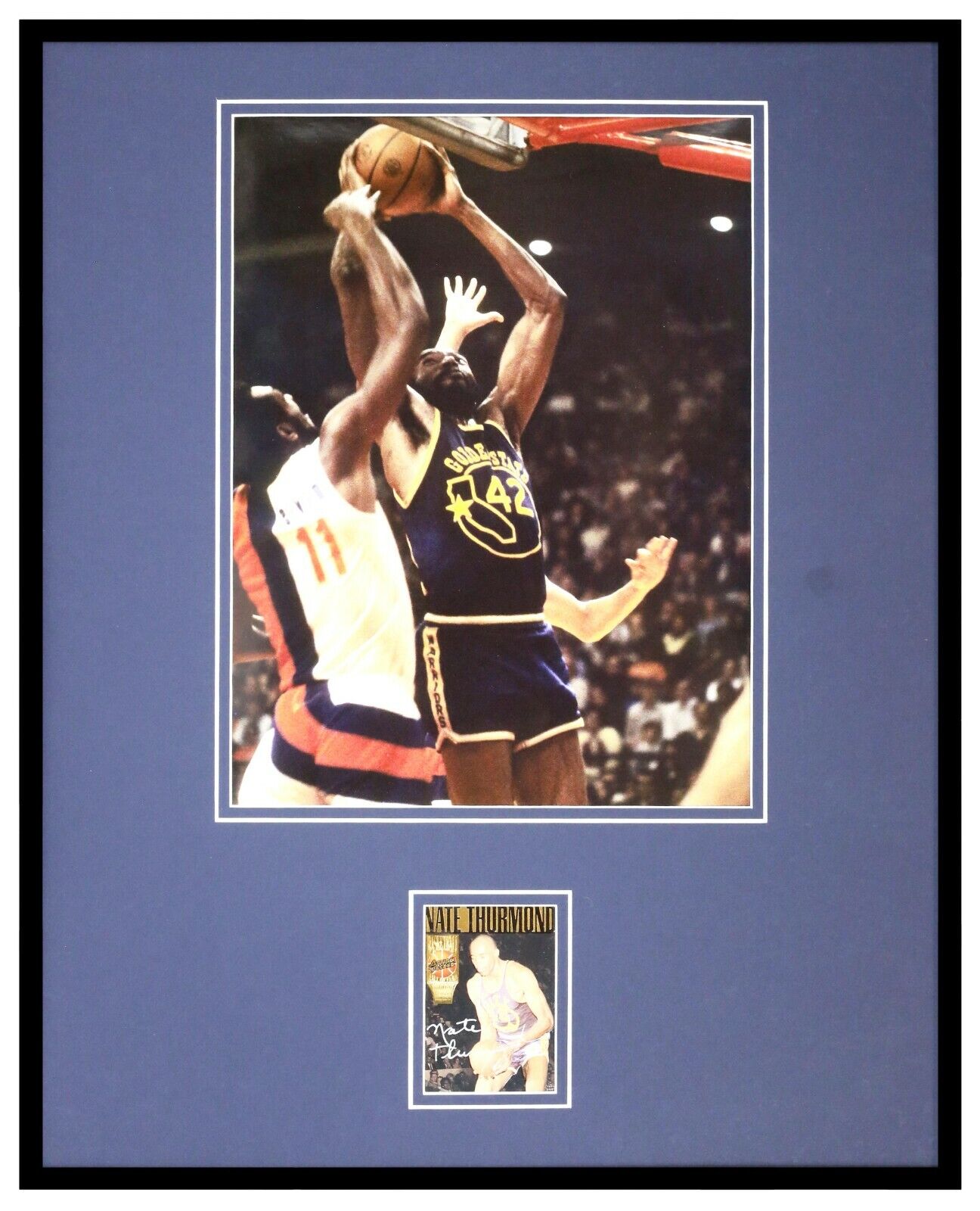 Nate Thurmond Signed Framed 16x20 Photo Display JSA Warriors