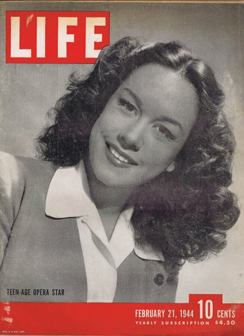 ORIGINAL Vintage Life Magazine February 21 1944 Patrice Munsel