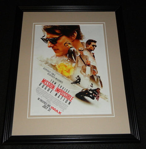 Mission Impossible Rogue Nation 2015 Framed 11x14 ORIGINAL Advertisement