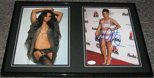 Christina Milian Signed Framed 12x18 Lingerie Stockings Photo Set JSA