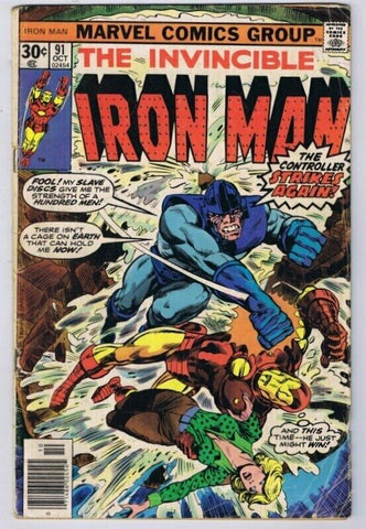 Iron Man #91 ORIGINAL Vintage 1976 Marvel Comics The Controller