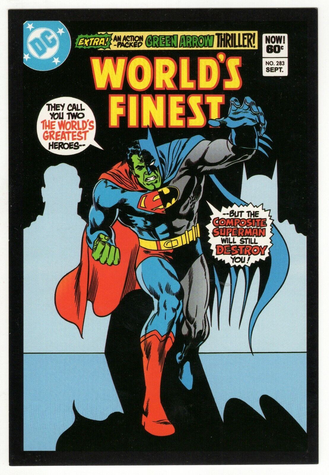 World's Finest #283 4x5" Cover Postcard 2010 DC Comics Composite Superman Batman