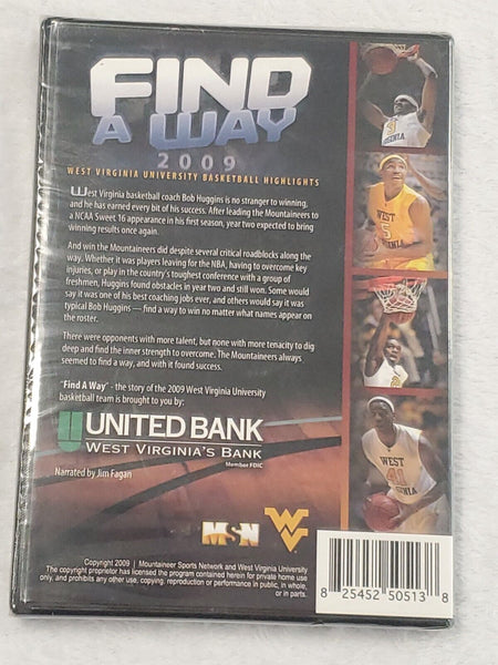 SEALED 2009 West Virginia Mountaineers Basketball DVD Find a Way Bob Huggins