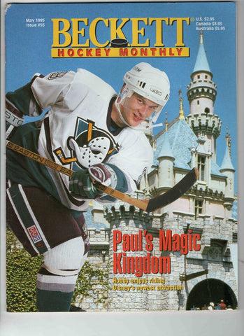 May 1995 Beckett Hockey Card Magazine Paul Kariya Ducks