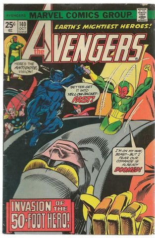 Avengers #140 ORIGINAL Vintage 1975 Marvel Comics Vision Beast Ant Man Thor