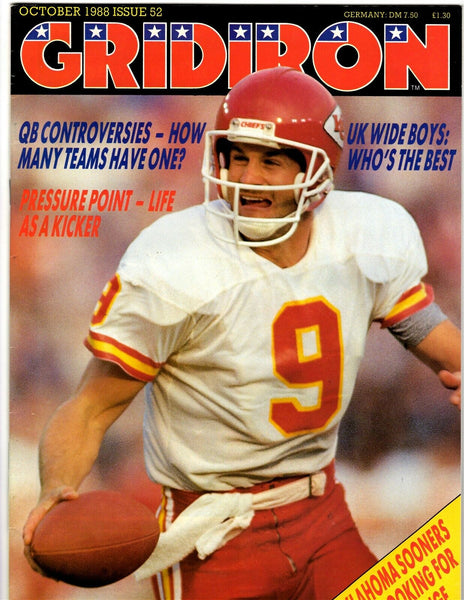 VINTAGE Oct 1988 NFL Gridiron Magazine Nick Lowery Chiefs