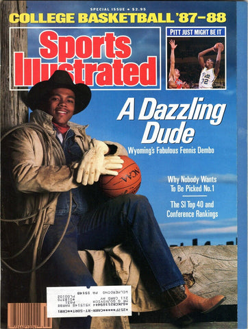 VINTAGE 1987 Sports Illustrated Magazine Basketball Preview Fennis Dembo Wyoming