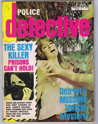 ORIGINAL Vintage February 1972 Police Detective Magazine GGA