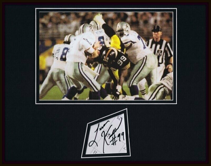 Levon Kirkland Signed Framed 11x14 Photo Display Steelers Super Bowl XXX