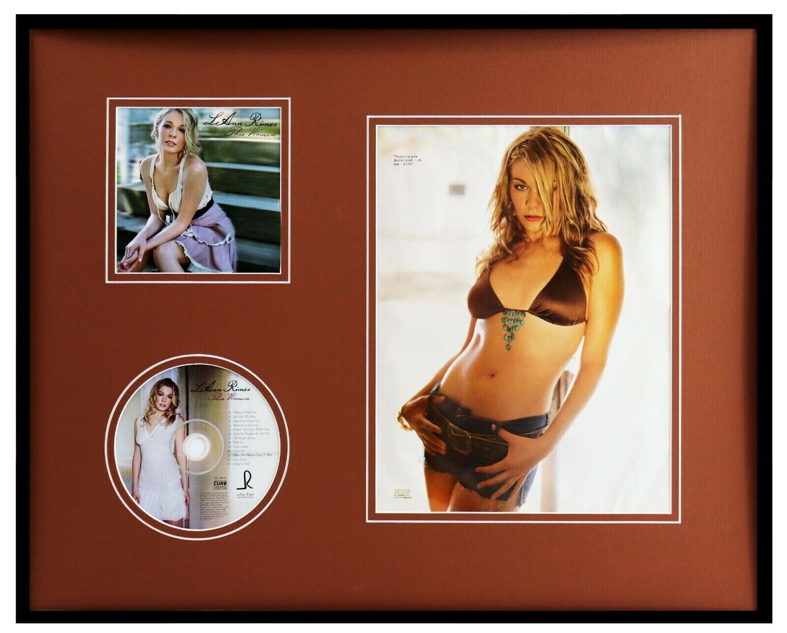 LeAnn Rimes 16x20 Framed This Woman CD & Bikini Photo Display