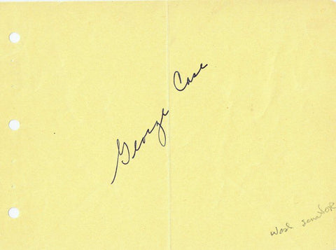 George Case Signed Vintage Album Page JSA Senators