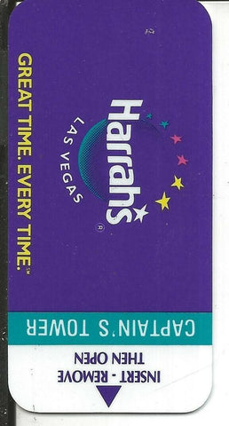 ORIGINAL Vintage 1995 Las Vegas Harrah's Captain's Tower Room Key