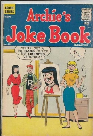 Archie's Joke Book #49 ORIGINAL Vintage 1960 Archie Comics Betty Veronica GGA