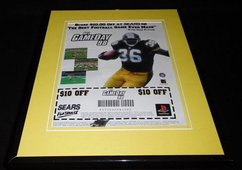 NFL GameDay 98 Playstation Framed 11x14 ORIGINAL Advertisement Jerome Bettis