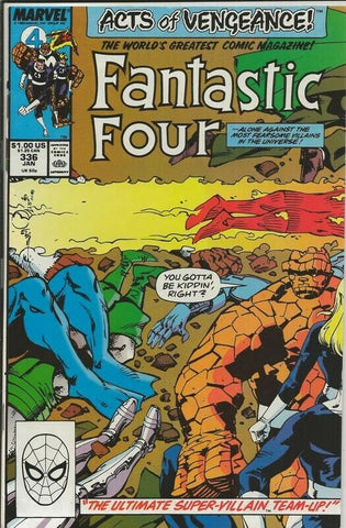 Fantastic Four #336 ORIGINAL Vintage 1990 Marvel Comics 