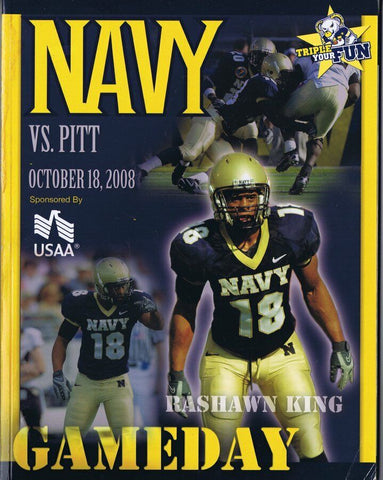 ORIGINAL Vintage 2008 Pitt Panthers vs Navy Midshipmen Program Lesean McCoy