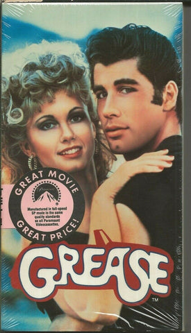 Grease VINTAGE VHS Cassette John Travolta Olivia Newton John