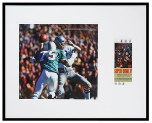 Miami Dolphins vs Cowboys Framed 16x20 Repro Super Bowl VI Ticket & Photo Set