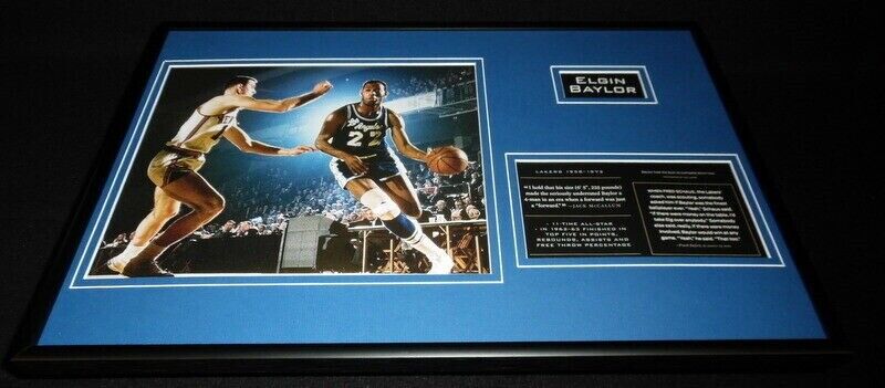 Elgin Baylor 12x18 Framed Photo Display Lakers