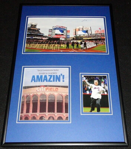 New York Mets Citi Field 1st Game Framed 12x18 Photo Display Tom Seaver