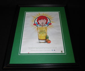 Wendy's 2015 Honest Green Tea 11x14 Framed ORIGINAL Advertisement 