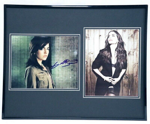 Camilla Belle Signed Framed 16x20 Lingerie Stockings Photo Set 10,000 BC