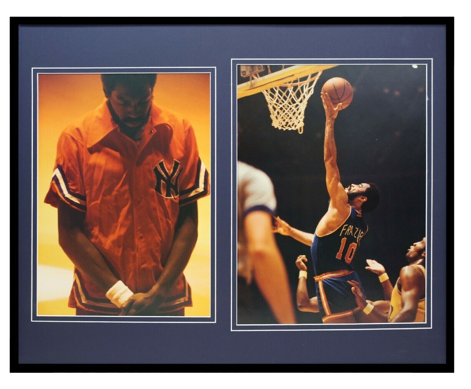 Walt Clyde Frazier Framed 16x20 Photo Display Knicks