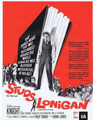 Studs Lonigan 1960 ORIGINAL Vintage 9x12 Industry Ad Christopher Knight