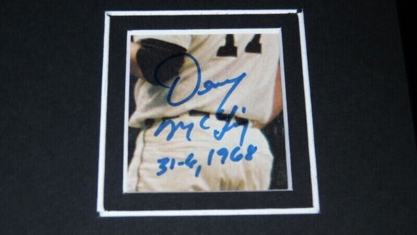 Denny McLain Signed Framed 12x18 Photo Display Tigers 31-6 1968 Inscription B