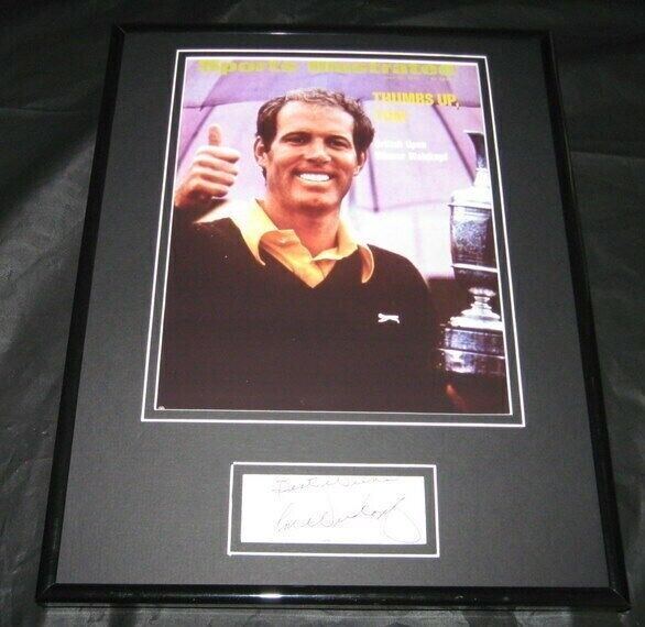 Tom Weiskopf British Open Signed Framed 11x14 Photo Display JSA