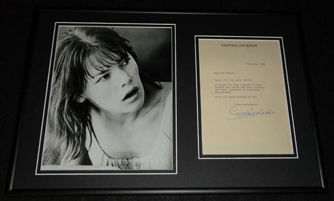 Glenda Jackson Signed Framed 1996 Letter & Photo Display JSA