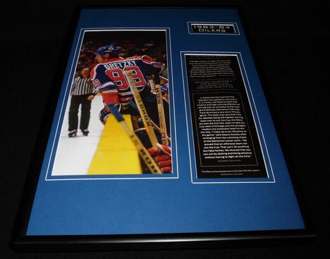 1983-84 Edmonton Oilers Team Framed 12x18 Photo Display Wayne Gretzky