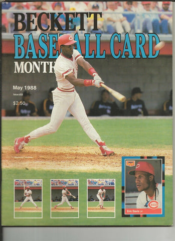 ORIGINAL Vintage May 1988 Beckett Baseball Card Magazine Eric Davis