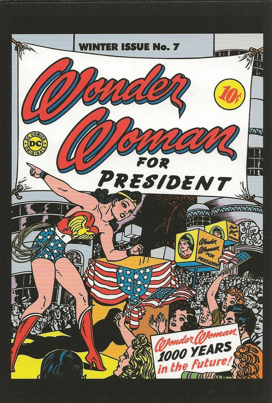 Wonder Woman #7 (1943) 4x5" Cover Postcard 2010 DC Comics 