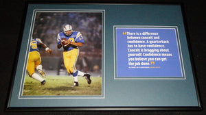 Johnny Unitas Chargers Framed 12x18 Photo & Quote Display 