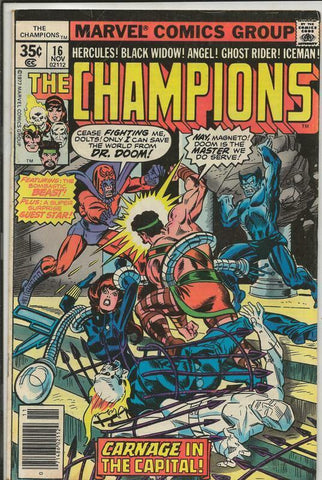 Champions #16 ORIGINAL Vintage 1977 Marvel Comics Black Widow Beast Hercules 