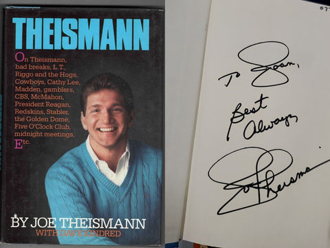 Joe Theismann Signed Hardcover Book Notre Dame Washington