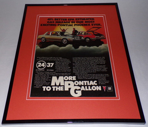 1980 Pontiac Phoenix 11x14 Framed ORIGINAL Advertisement 