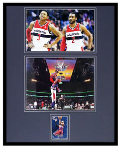 John Wall Signed Framed 16x20 Photo Display w/ Bradley Beal Wizards