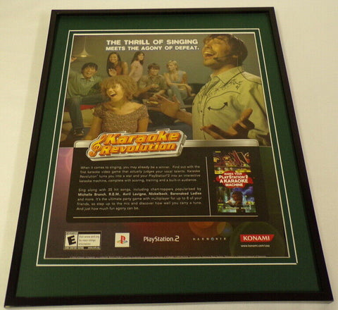 Karaoke Revolution 2003 PS2 Framed 11x14 ORIGINAL Vintage Advertisement