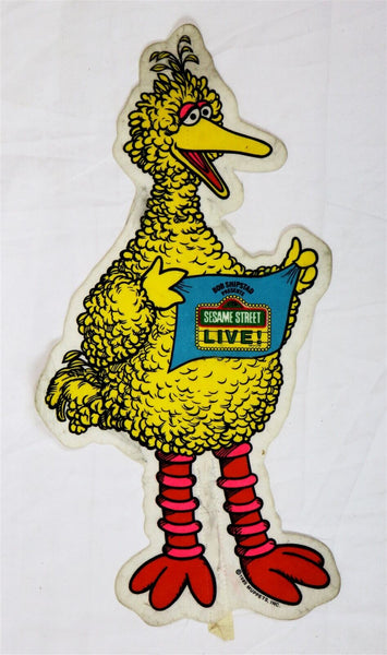 VINTAGE 1980 Sesame Street Live Big Bird 20" Felt Pennant