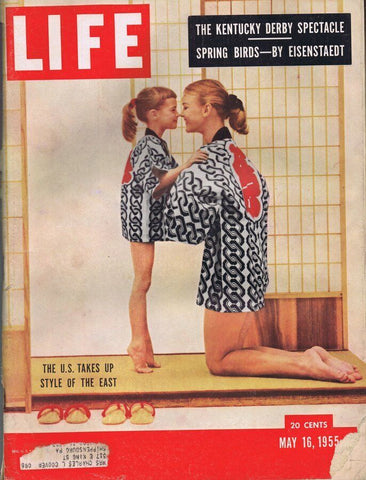 ORIGINAL Vintage Life Magazine May 16 1955 US Takes Up Eastern Style