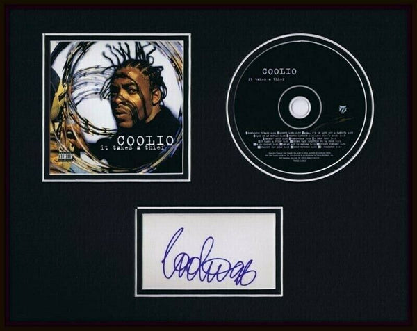 Coolio Signed Framed 11x14 It Takes a Thief CD & Photo Display 