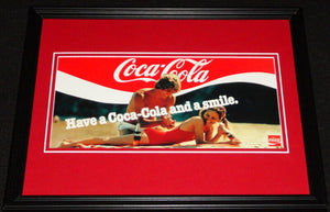 Vintage Coca Cola Coke Smile Framed 11x14 Poster Display Official Repro