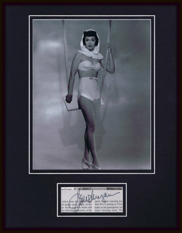 Jane Wyman Signed Framed 11x14 Photo Display JSA