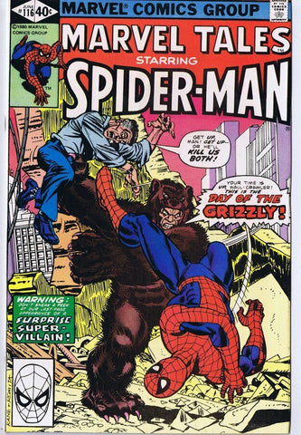 Marvel Tales #116 ORIGINAL Vintage 1980 Marvel Comics Spider-Man The Grizzly JJJ