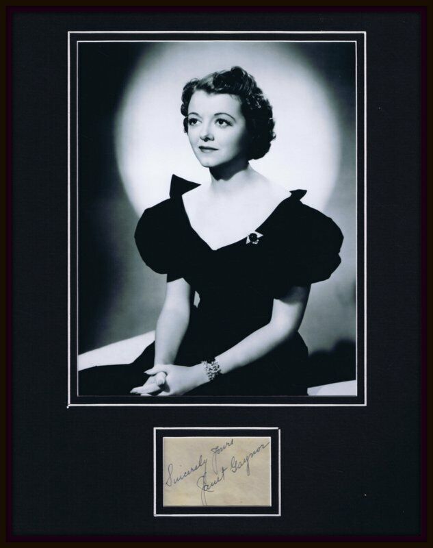 Janet Gaynor Signed Framed 11x14 Photo Display