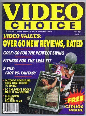 ORIGINAL Vintage May 1988 Video Choice Magazine Jack Nicklaus