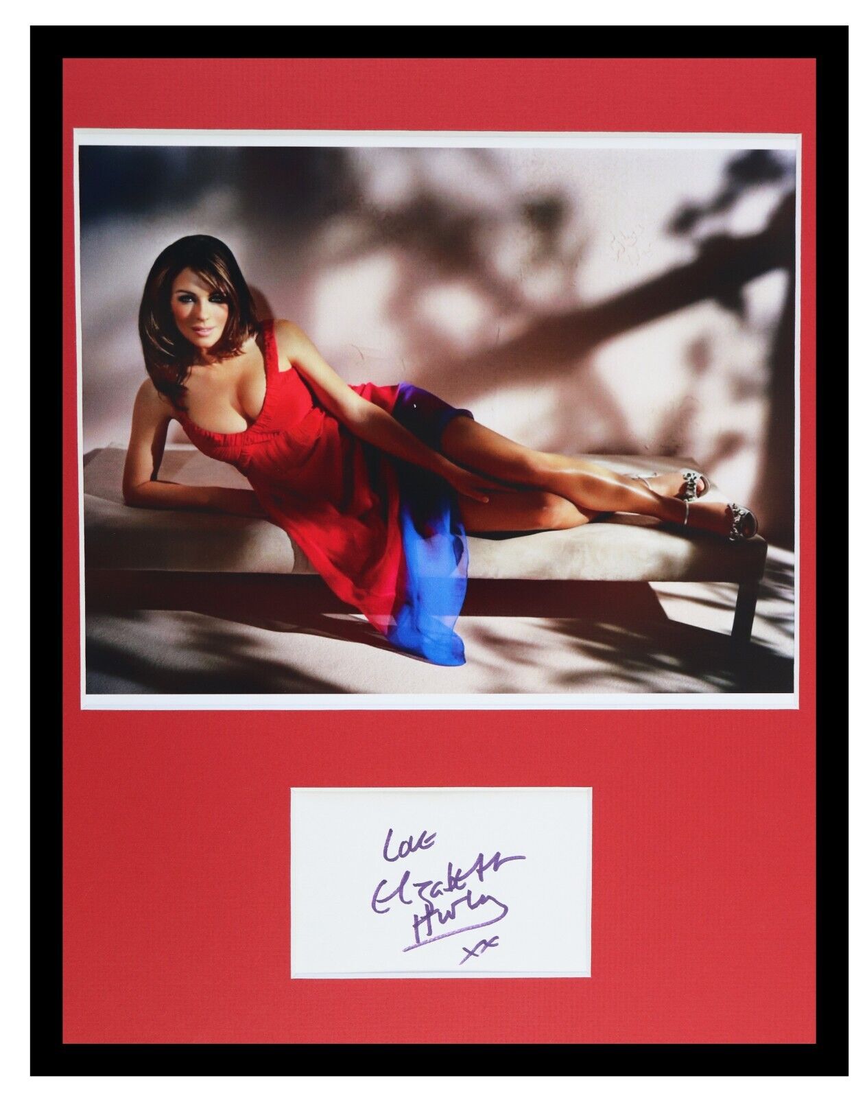 Elizabeth Hurley Signed Framed 11x14 Photo