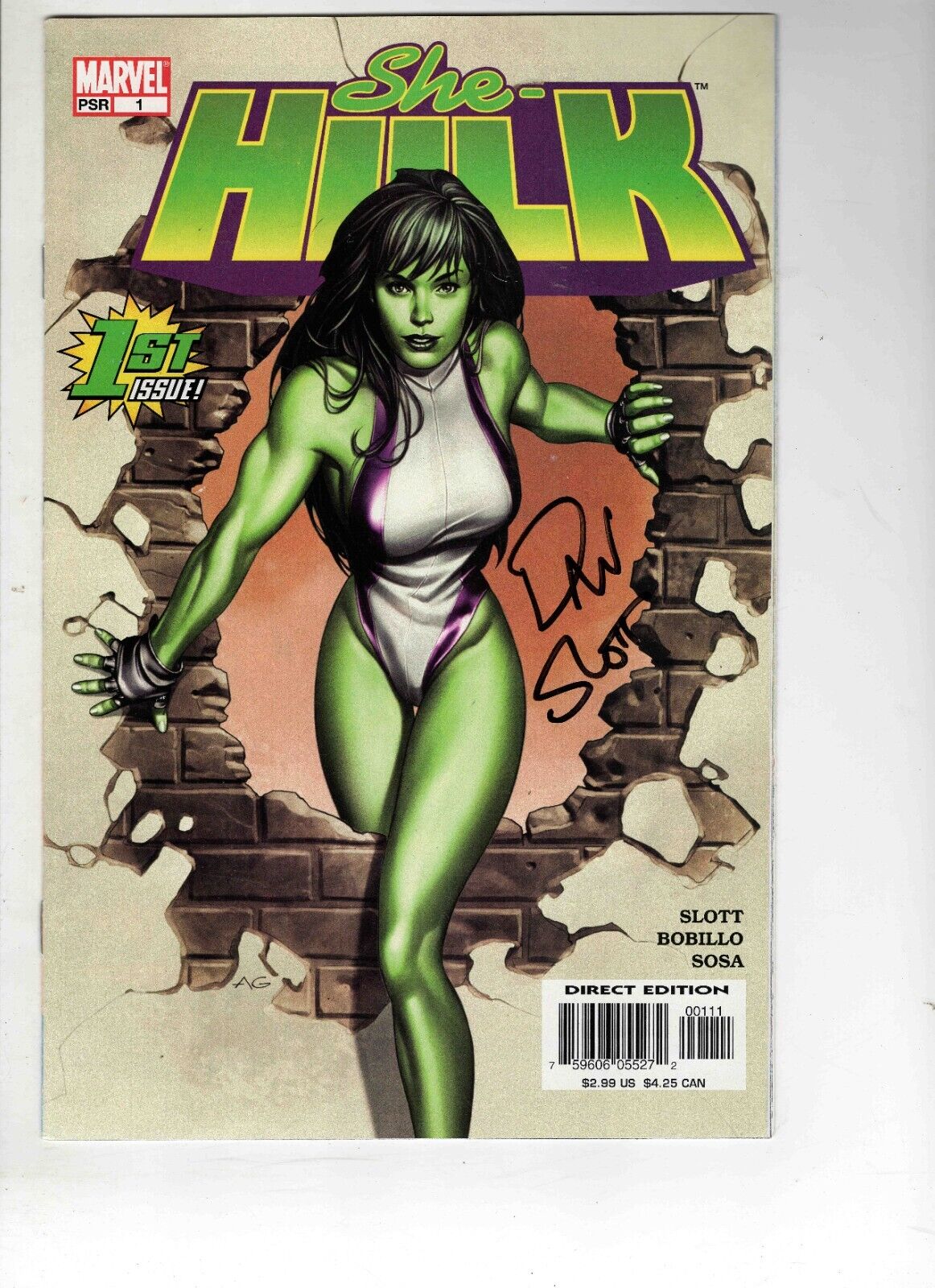 Dan Slott Signed She Hulk #1 2004 Marvel Comics